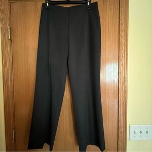 Fabrizio Gianni Elegant Black Women's Zip Front Straight Leg Pants, Size 8